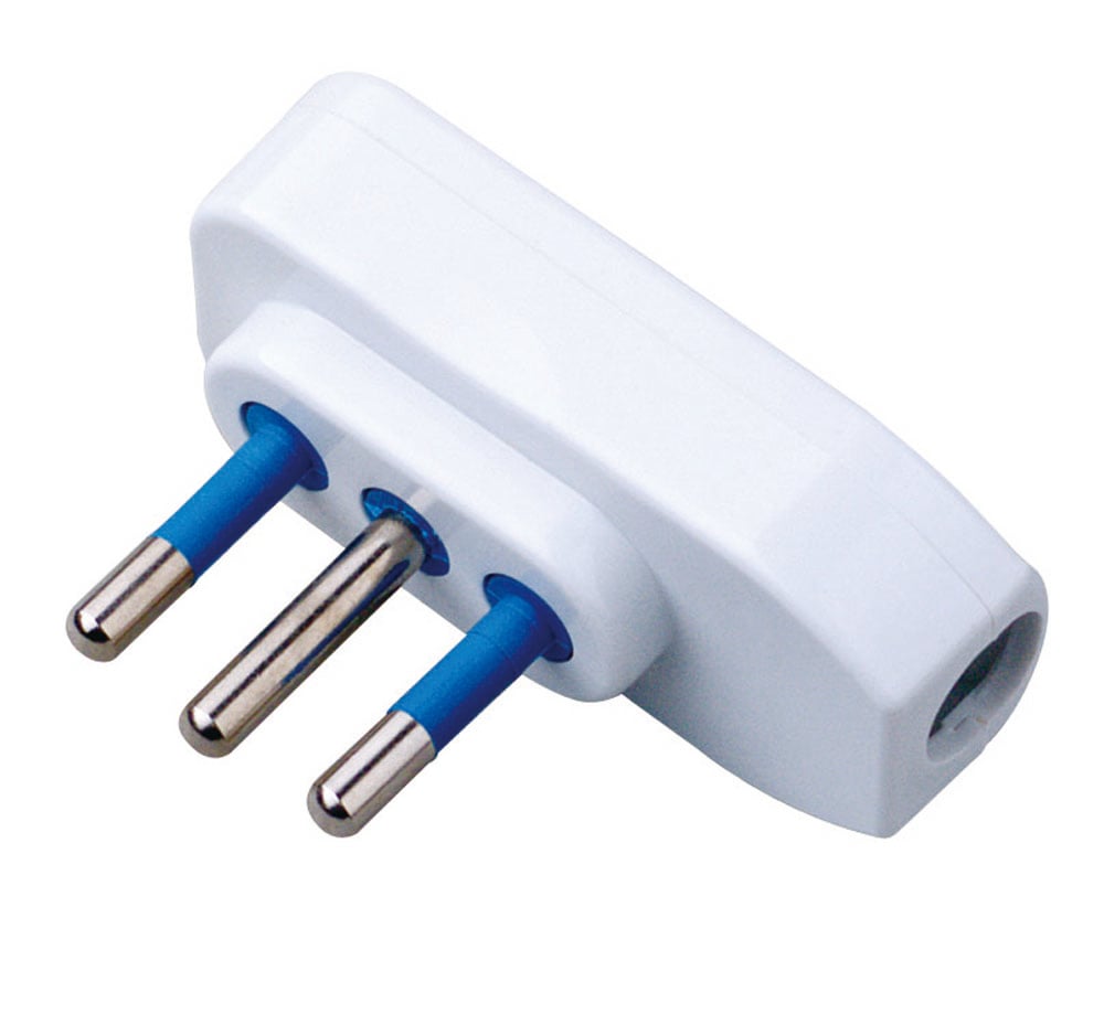 Spina ribassata 2P+T 10A Bianco TECHLY