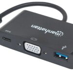 Adattatore Convertitore USB-C&trade; a VGA, USB-A, USB PD MANHATTAN