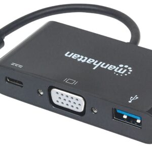 Adattatore Convertitore USB-C&trade; a VGA, USB-A, USB PD MANHATTAN