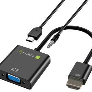 Cavo Convertitore Adattatore da HDMI&trade; a VGA con Micro USB e Audio TECHLY