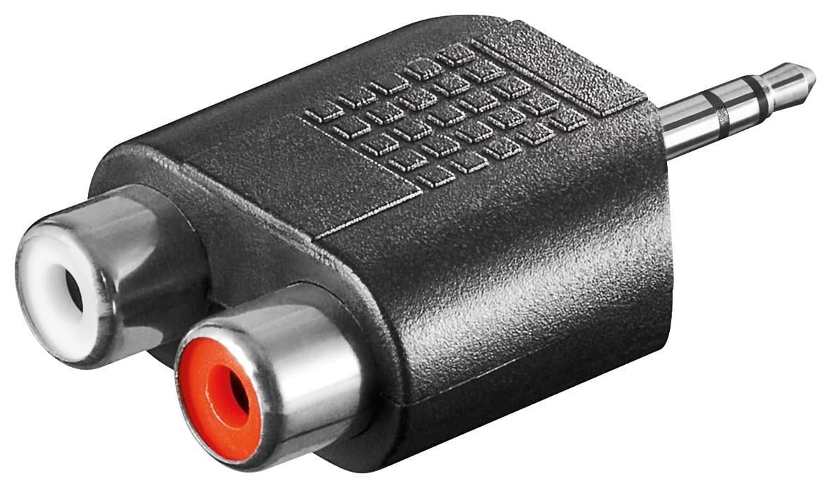 Adattatore Audio 3.5mm a 2 RCA Stereo Femmina GOOBAY