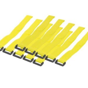 Fascette Fermacavo Gialle in Velcro Set da 10 pz LOGILINK