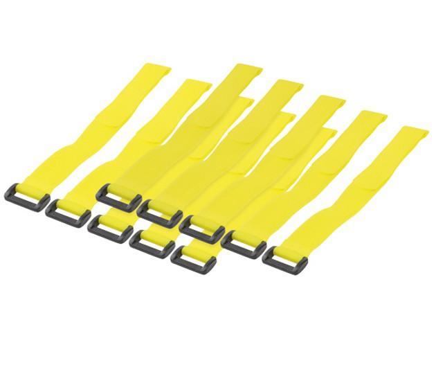 Fascette Fermacavo Gialle in Velcro Set da 10 pz LOGILINK
