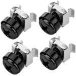 Kit Set 4 Viti 4 Dadi e 4 Rondelle per Montaggio Rack Nero INTELLINET