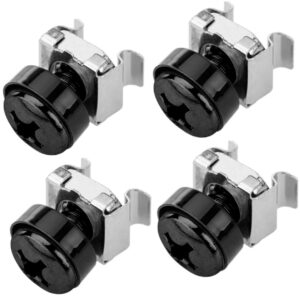 Kit Set 4 Viti 4 Dadi e 4 Rondelle per Montaggio Rack Nero INTELLINET