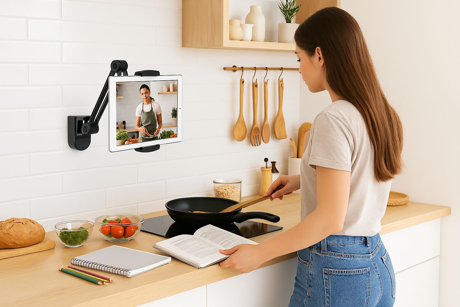Supporto Estensibile per Tablet e i-Pad 4.7''-12.9'' da Muro o Sottopensile TECHLY - immagine 8