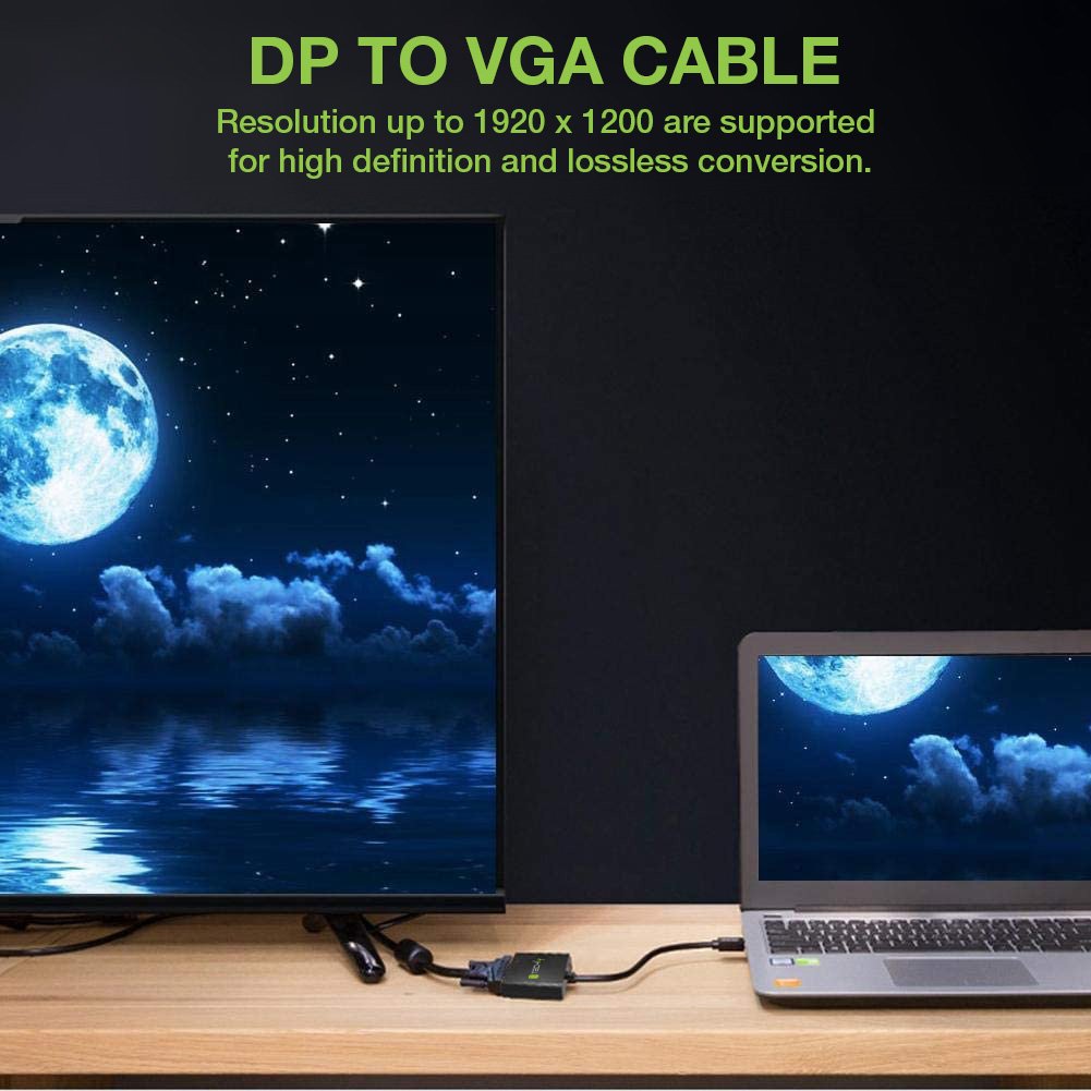 Convertitore DisplayPort a VGA - 15 cm TECHLY - immagine 8