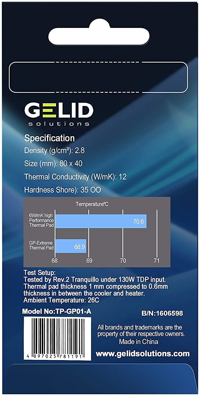 Gomma Termoconduttiva 80x40x0.5 mm, TP-GP01-A GELID SOLUTIONS - immagine 8
