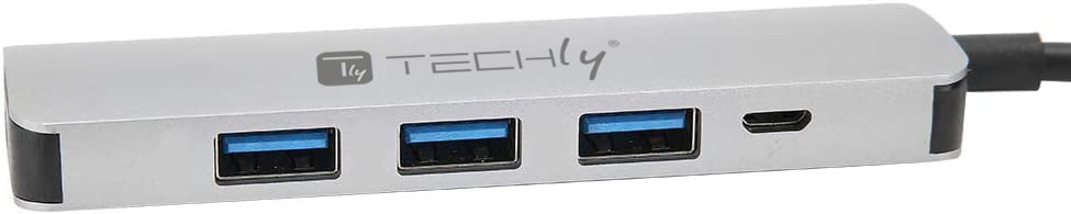 Hub USB-C™ SuperSpeed 4 Porte USB3.0 con PD, Alluminio TECHLY - immagine 8