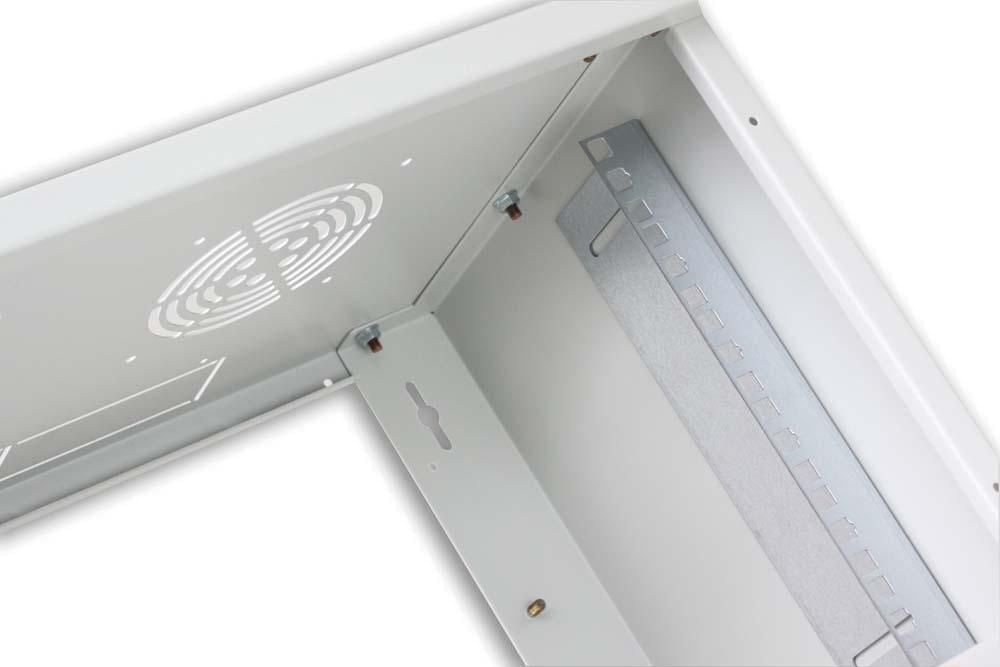 Armadio Rack 19'' a muro 10U Grigio Prof. 400 - Montaggio incluso INTELLINET - immagine 7