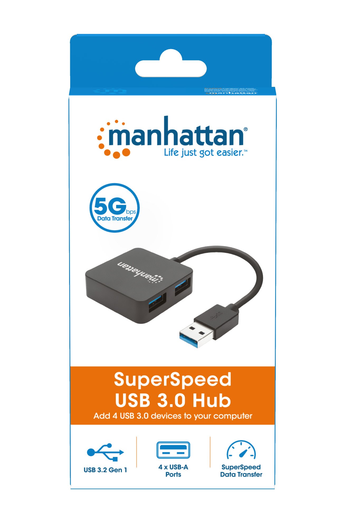 Hub USB 3.2 SuperSpeed con 4 Porte A MANHATTAN - immagine 8