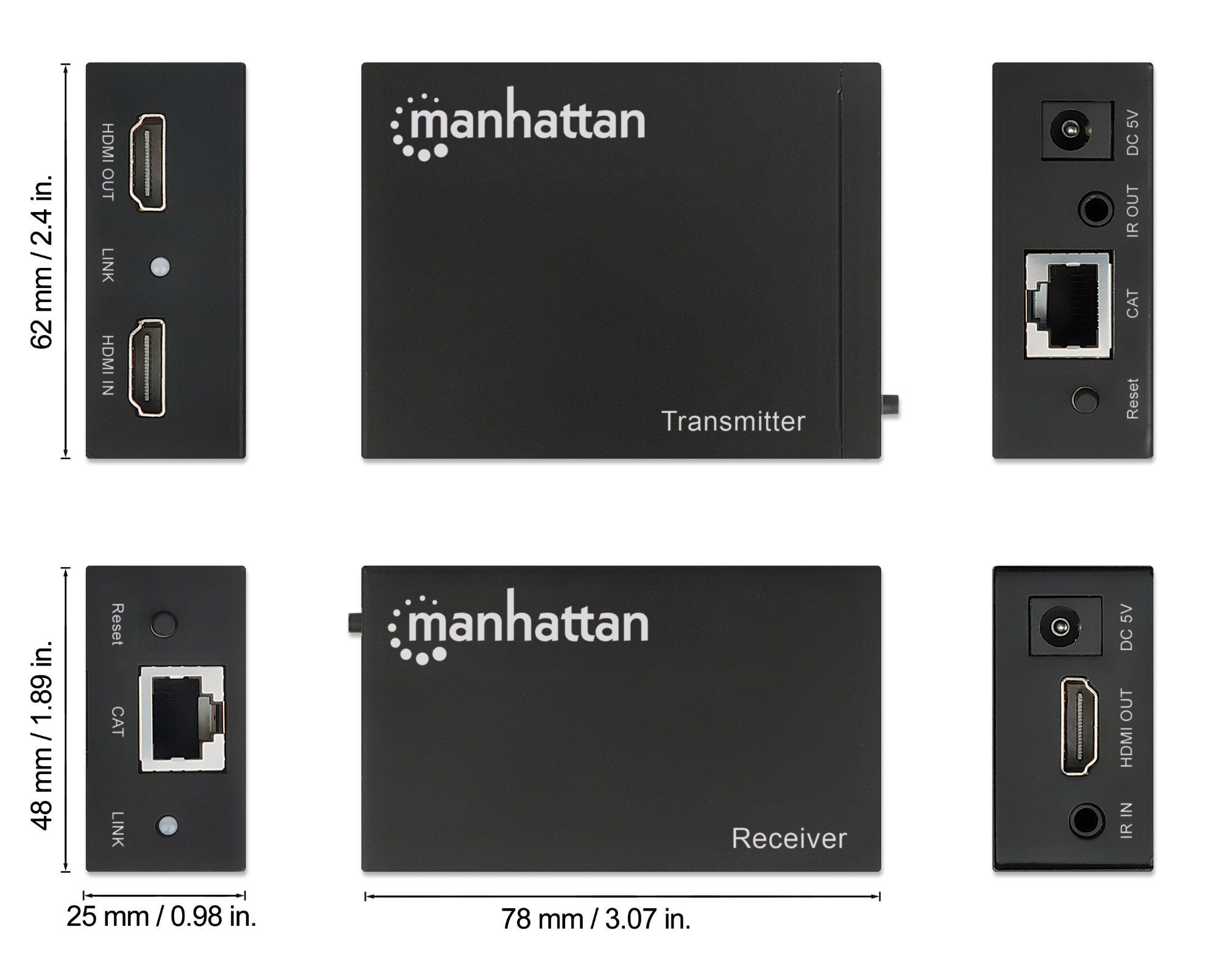 Kit Extender HDMI over Ethernet MANHATTAN - immagine 8