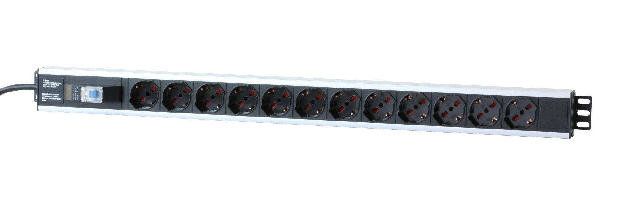 Multipresa Verticale Rack 19'': 12 Posti con Magnetotermico e Spina Italiana TECHLY PROFESSIONAL
