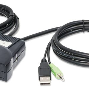 Switch KVM Mini 2 Port USB con Audio MANHATTAN