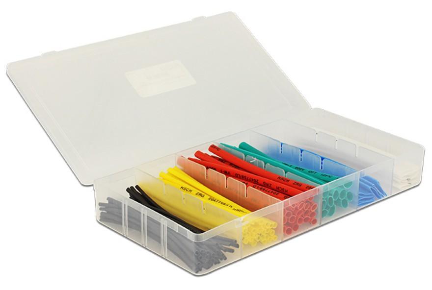 Kit 100 Tubi Colorati Guaina Termorestringente per Isolamento Cavi DELOCK