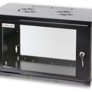 Armadio Rack 19'' a muro 10U Nero - Montaggio rapido INTELLINET