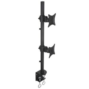 Supporto da Scrivania per 2 Monitor 13-27'' con Morsetto TECHLY