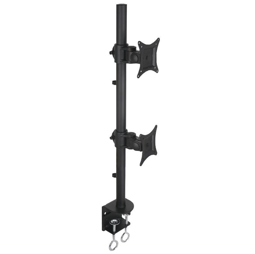 Supporto da Scrivania per 2 Monitor 13-27'' con Morsetto TECHLY
