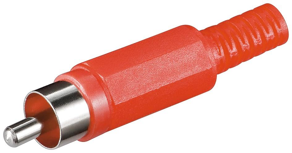 Connettore RCA Maschio Rosso in Plastica GOOBAY