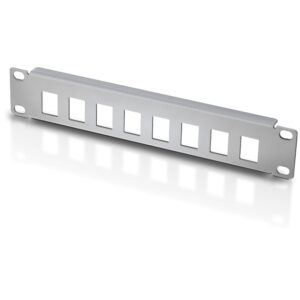 Pannello Patch 10'' 1 HE 8 Porte Keystone Grigio TECHLY PROFESSIONAL