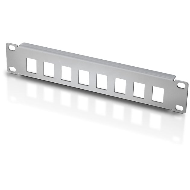 Pannello Patch 10'' 1 HE 8 Porte Keystone Grigio TECHLY PROFESSIONAL