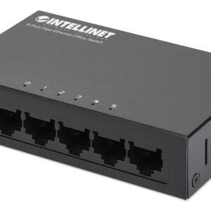 Switch Hub Ethernet 5 porte: connessione veloce in metallo INTELLINET