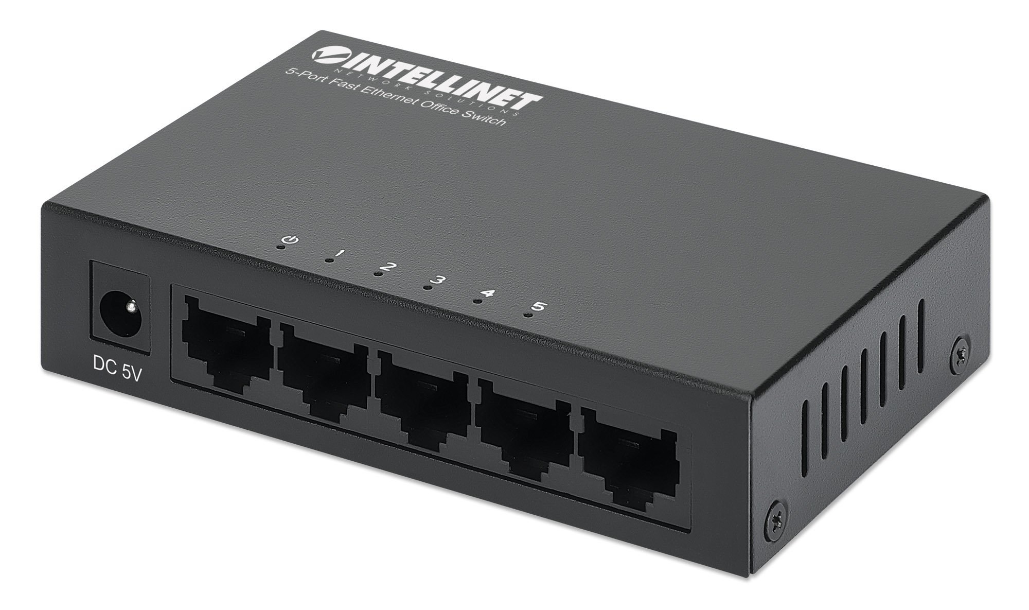 Switch Hub Ethernet 5 porte: connessione veloce in metallo INTELLINET