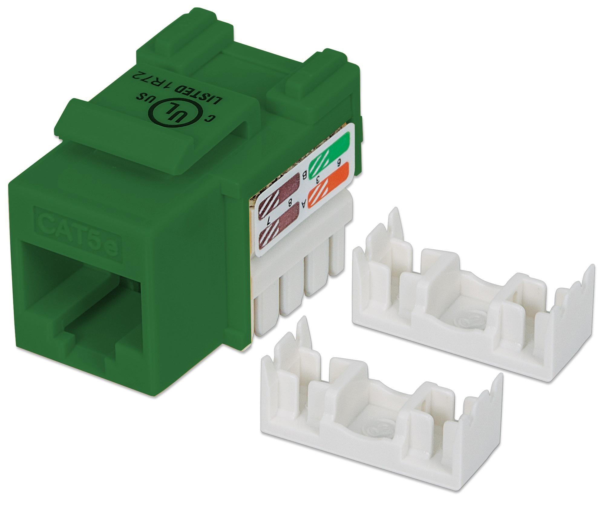 Frutto Keystone RJ45 Cat5e UTP Verde INTELLINET
