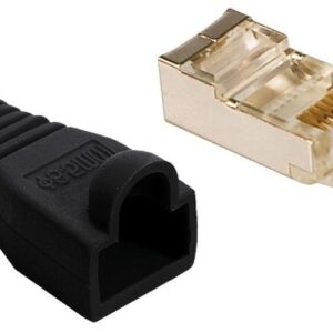 Plug Copriconnettore Cat.5E RJ45 Cavo Schermato 100pz Nero INTELLINET