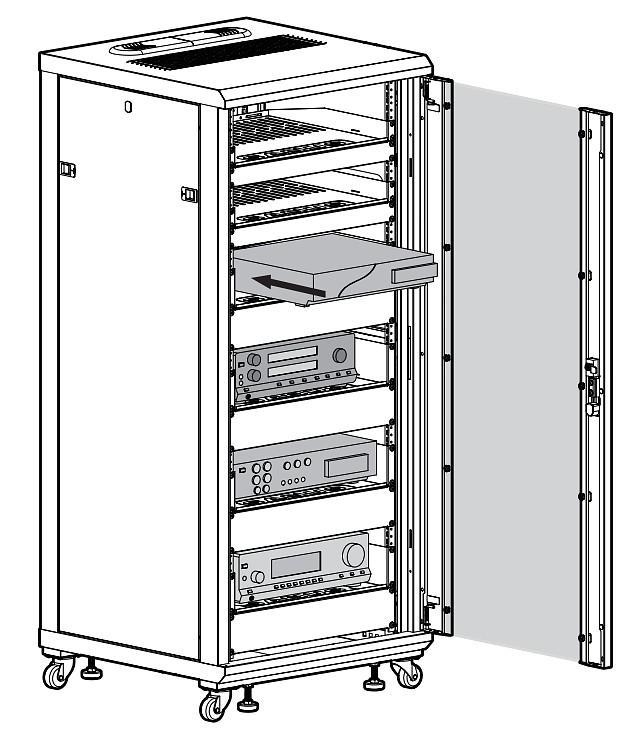 Armadio Rack 19'' 600x600 44U per Audio Video Nero TECHLY PROFESSIONAL - immagine 9