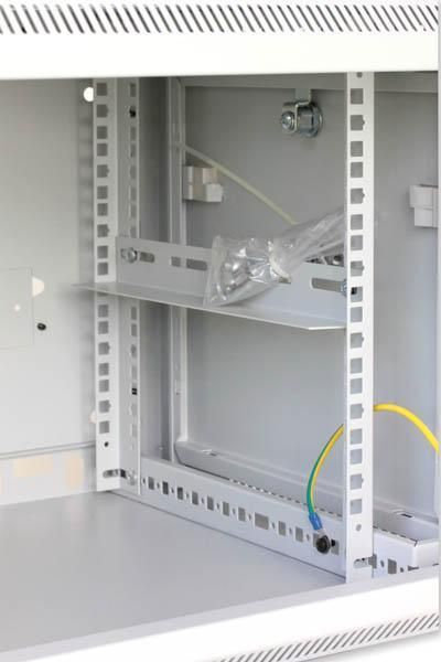 Armadio Rack 19'' a muro - 9 unità - Profondità 600mm - Grigio INTELLINET - immagine 10