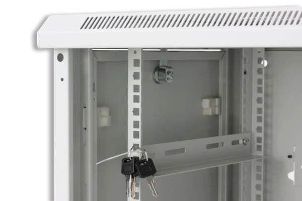 Armadio Rack da Muro 19'' 12U Profondità 600mm Grigio INTELLINET - immagine 10