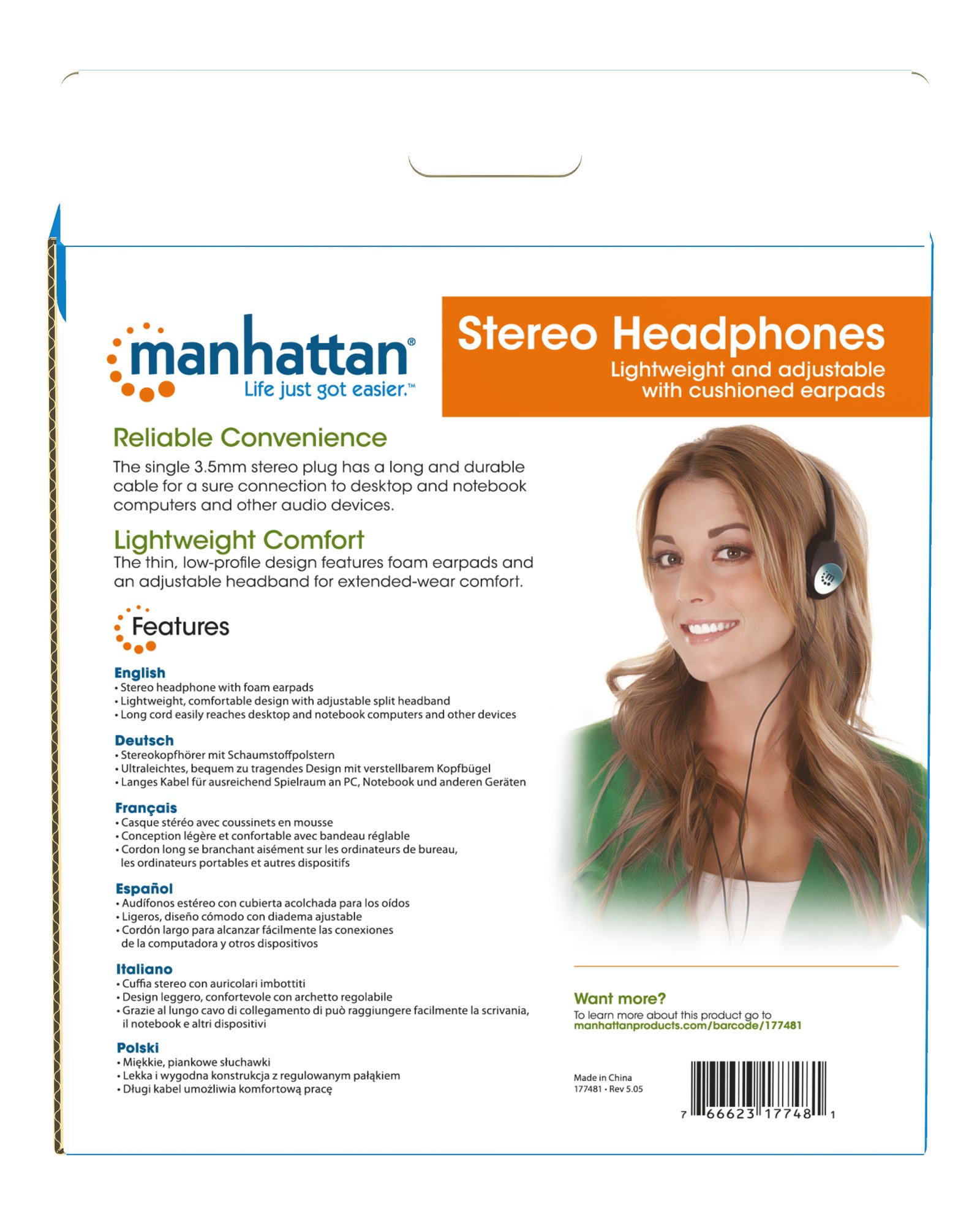 Cuffie Stereo Comfort: Auricolari Imbottiti MANHATTAN - immagine 9