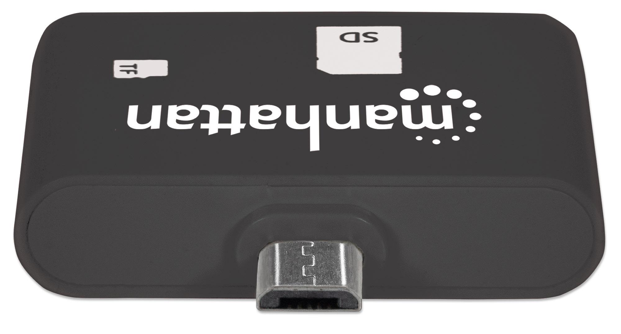 Mini Lettore Micro USB di Memorie SD/MicroSD per Smartphone e Tablet MANHATTAN - immagine 9