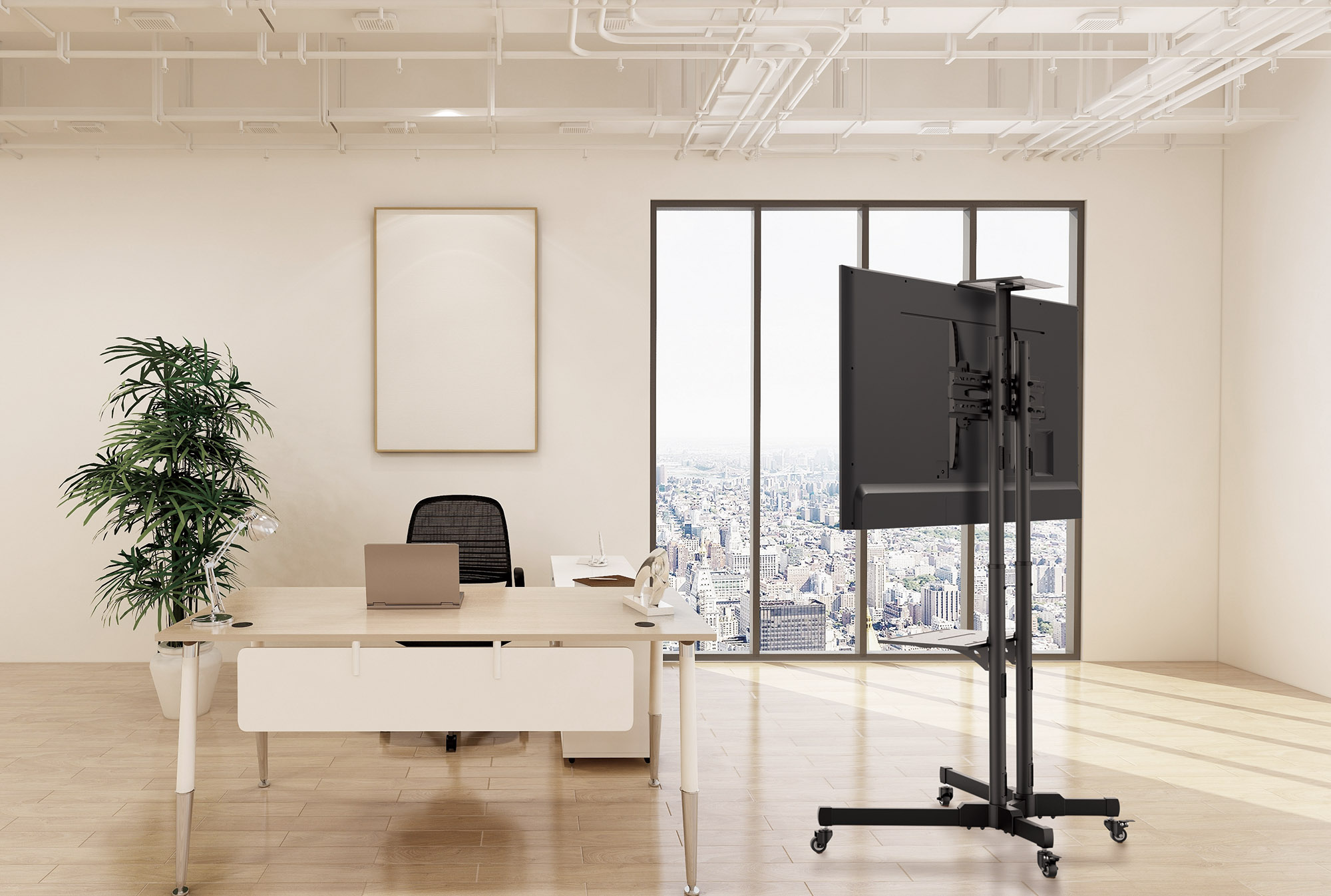 Supporto a Pavimento con una Mensola Trolley TV LCD/LED/Plasma 37-70'' MANHATTAN - immagine 9