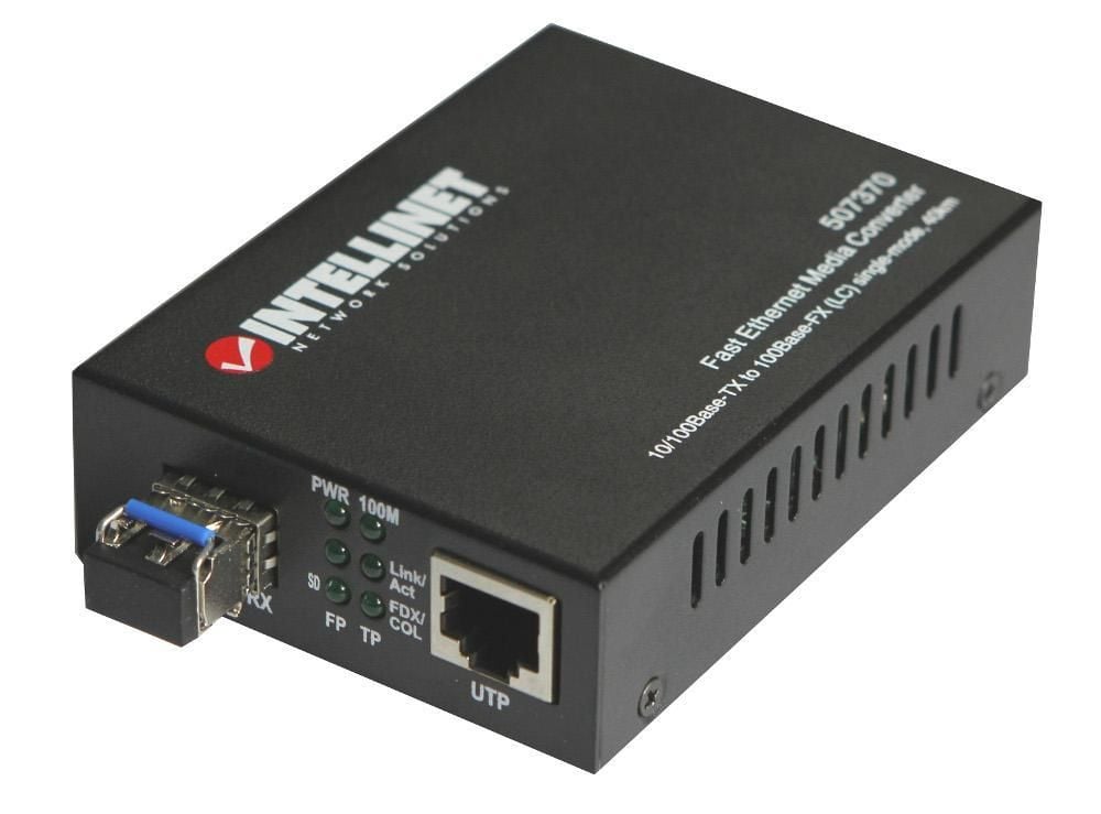 Convertitore RJ45 10/100 con modulo SFP Fast ethernet Monomodale INTELLINET