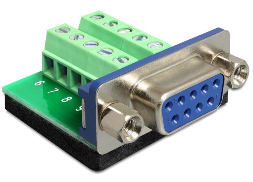 Adattatore DB9 pin Femmina Terminal Block 10 pin DELOCK