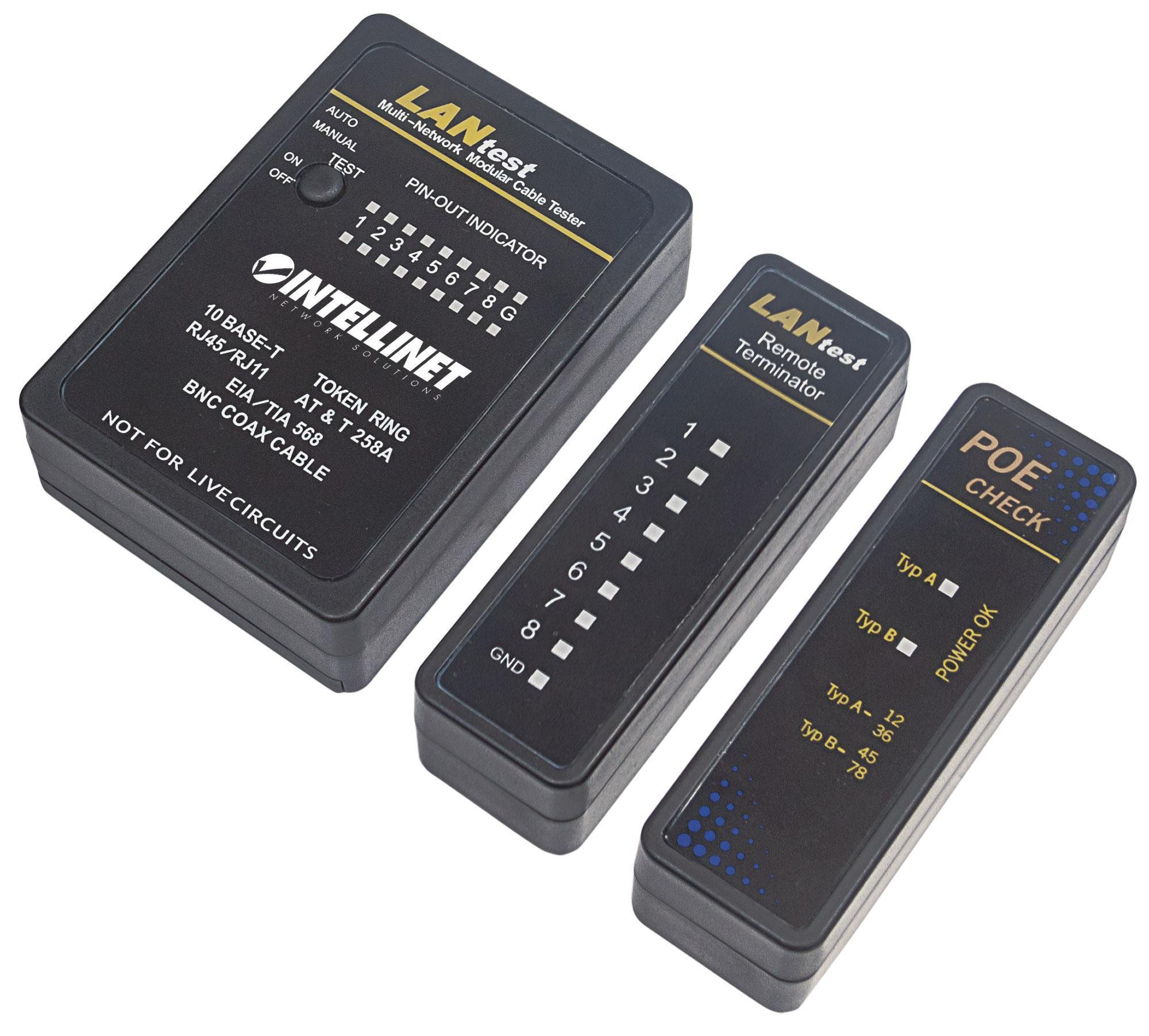 Tester Professionale POE RJ45 e BNC INTELLINET