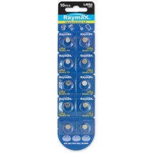 Set Batterie Alcaline LR54 LR1130 AG10 - 10 pz RAYMAX BATTERIES