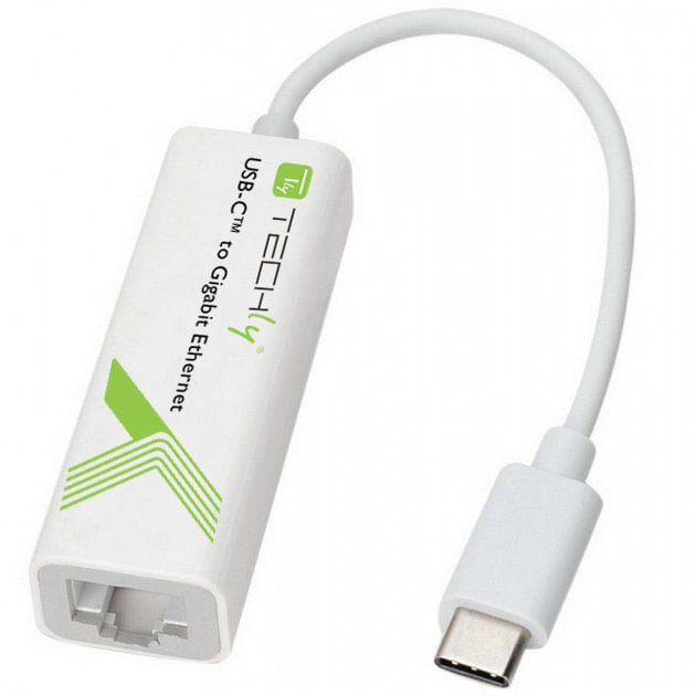Cavo Convertitore Adattatore da USB-C™ M a Gigabit Ethernet TECHLY