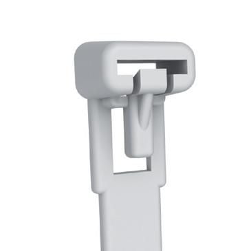 Fascette Fermacavi Riutilizzabili 150x7,6mm in Nylon 100pz Bianco TECHLY