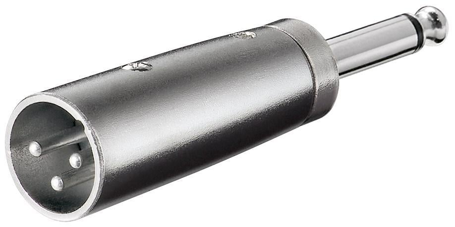Adattatore XLR Cannon Maschio a 6,35mm Maschio Mono Audio GOOBAY