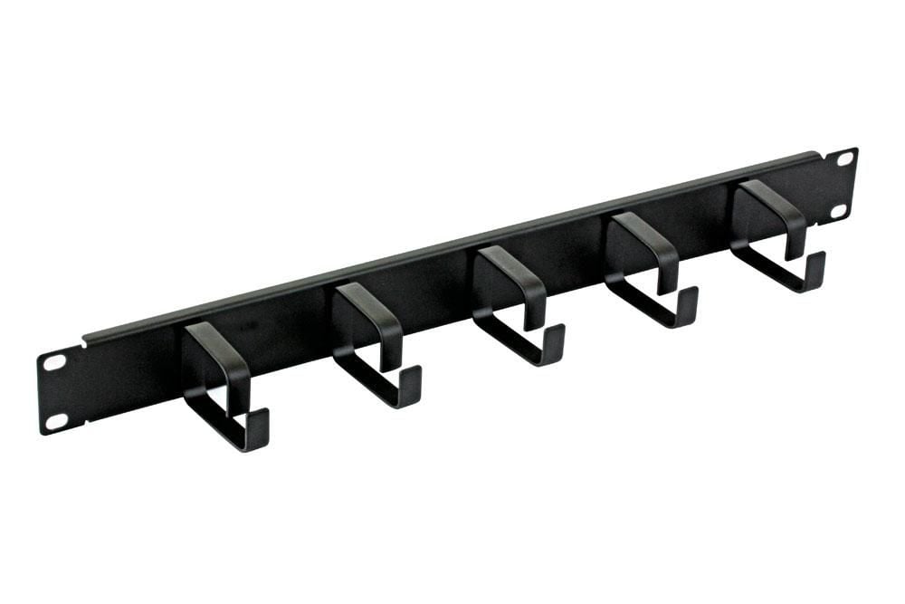 Pannello Passacavi 5 Anelli Senza Fori 1U Nero TECHLY PROFESSIONAL