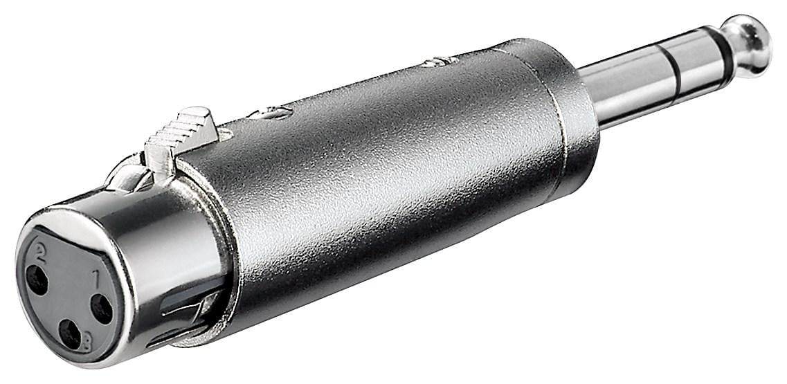 Adattatore XLR Femmina a 6,35mm Maschio Stereo GOOBAY