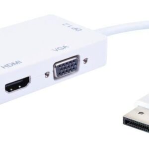 Adattatore 3 in 1 DisplayPort 1.2 a HDMI/DVI/VGA TECHLY