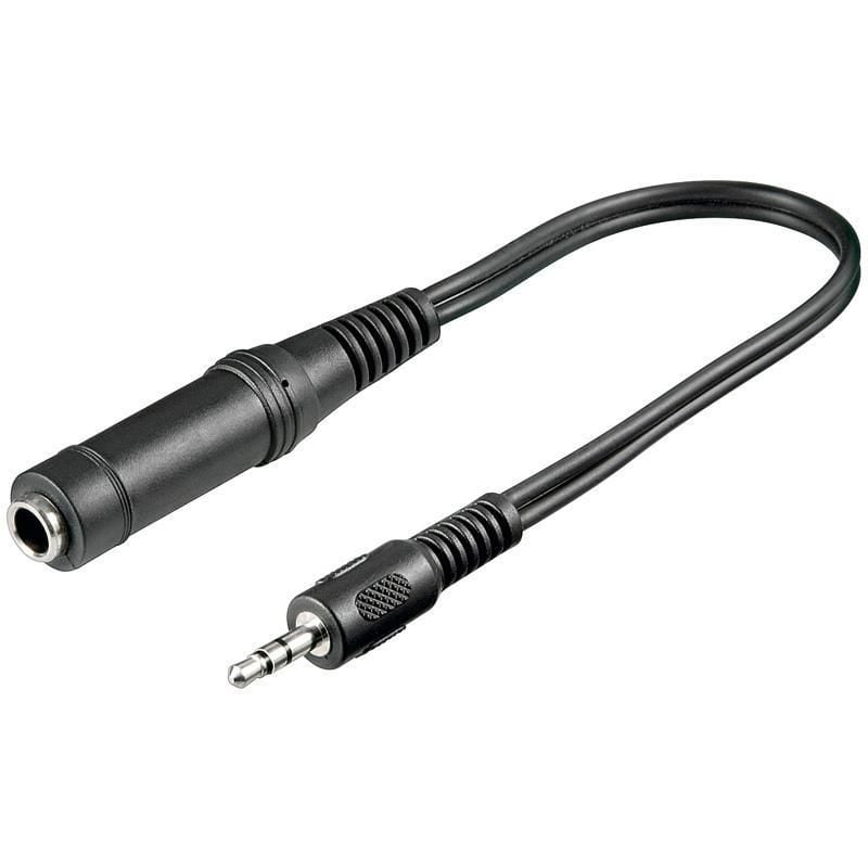 Cavo Audio Stereo Jack 3.5mm a 6.35mm M/F - 0.2mt MANHATTAN