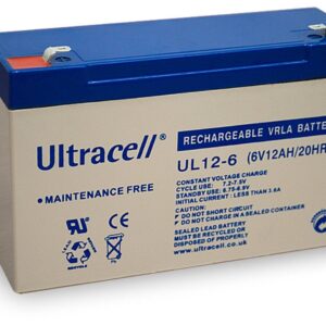Batteria Ricaricabile 6V 12Ah, Ultracell UL12-6(Faston 187 - 4.8 mm) ULTRACELL