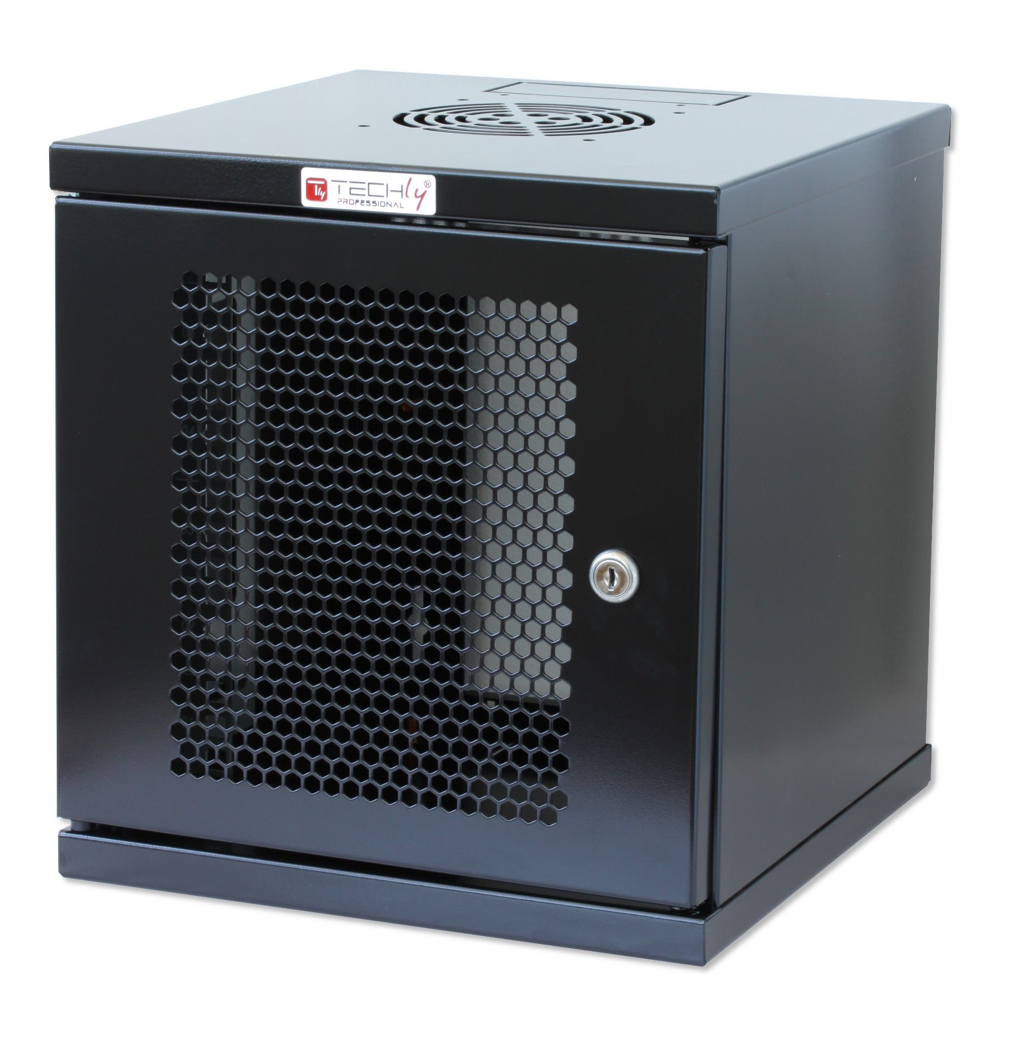 Armadio Rack 10'' a muro 6 unità Porta Grigliata Nero TECHLY PROFESSIONAL