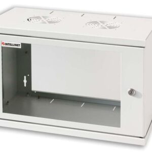 Armadio Rack 19'' Muro 6U Grigio Prof. 320 - Montaggio incluso INTELLINET