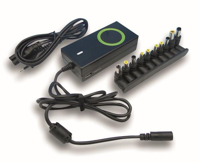 Alimentatore Universale AC per Notebook e LCD 90W con porta USB TECHLY